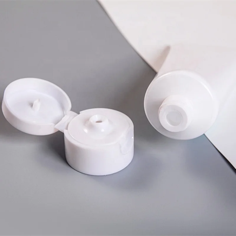 QN 10-300 ml squeeze cosmetic plastic white tube with screw cap/ flip caps squeeze tube for facial cleanser packaging