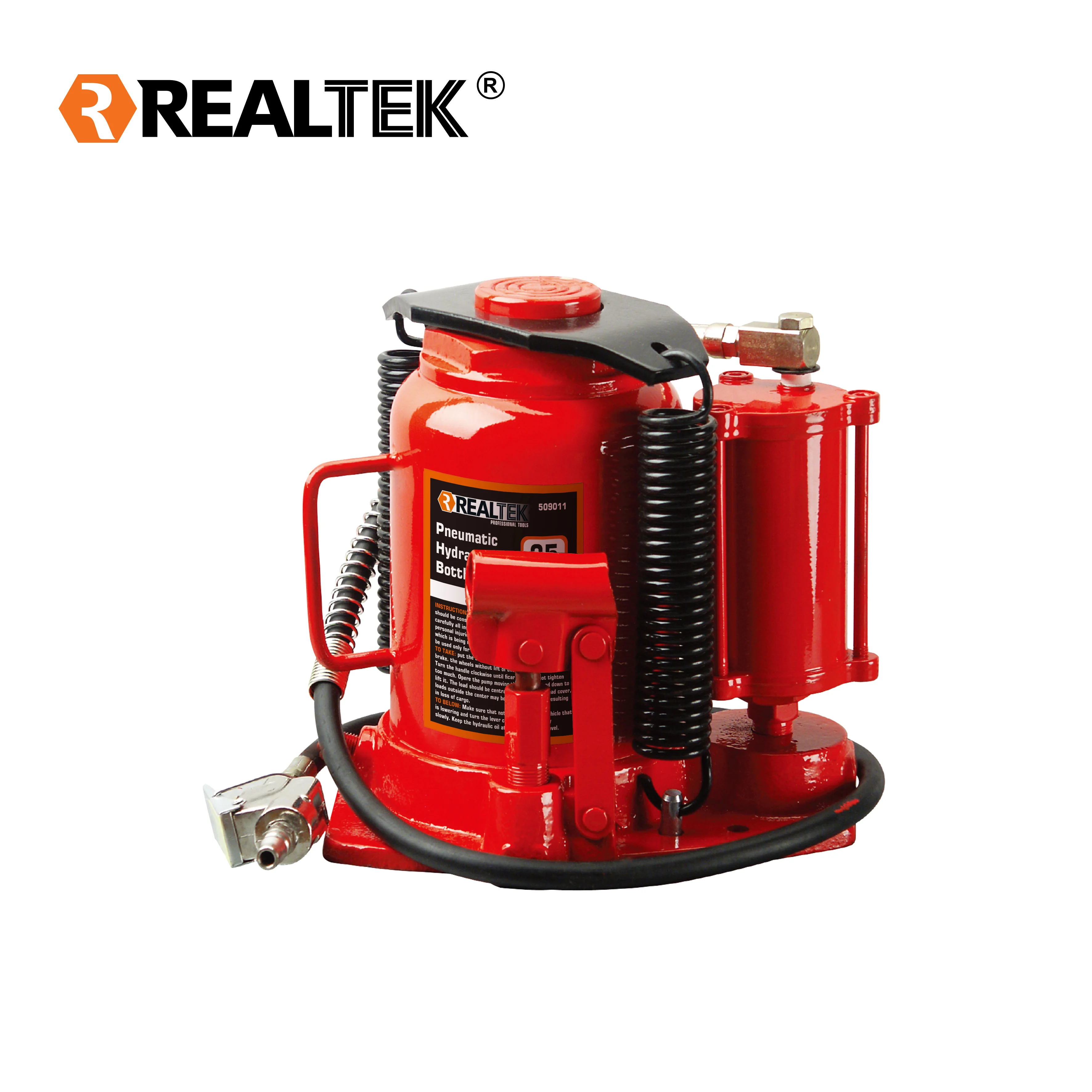 Realtek Widely Applicable 35ton Portable Pneumatic Hydraulic Bottle Jack For Car Lifting