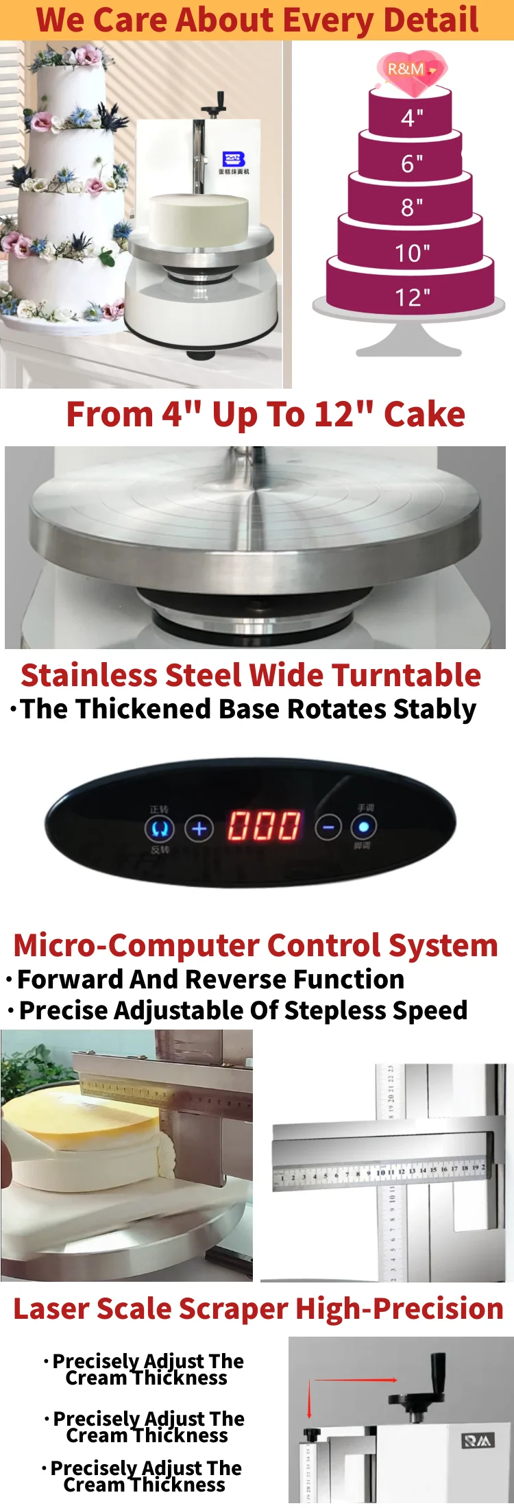 Коммерческая большая автоматическая вращающаяся машинка для торта и десертов Формовочная формирования маски кремового
