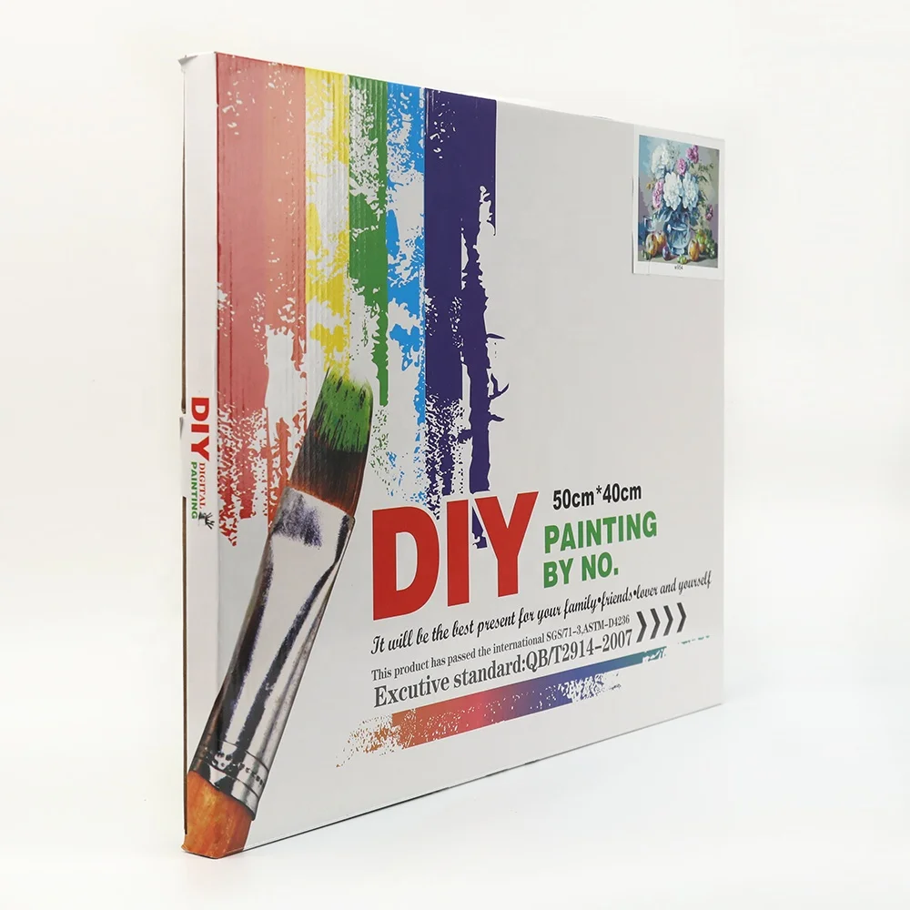 DIY дизайн Oi краска индивидуальные синие цветы живопись по номеру на холсте Цветочная ваза