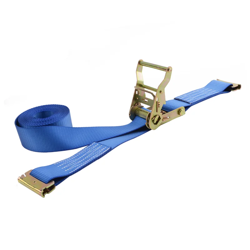 Wholesale 2 inch Heavy Duty Polyester Enclosed E Track Ratchet Straps Tie Down Cargo Lashing Rail Load Bar Decking Beam