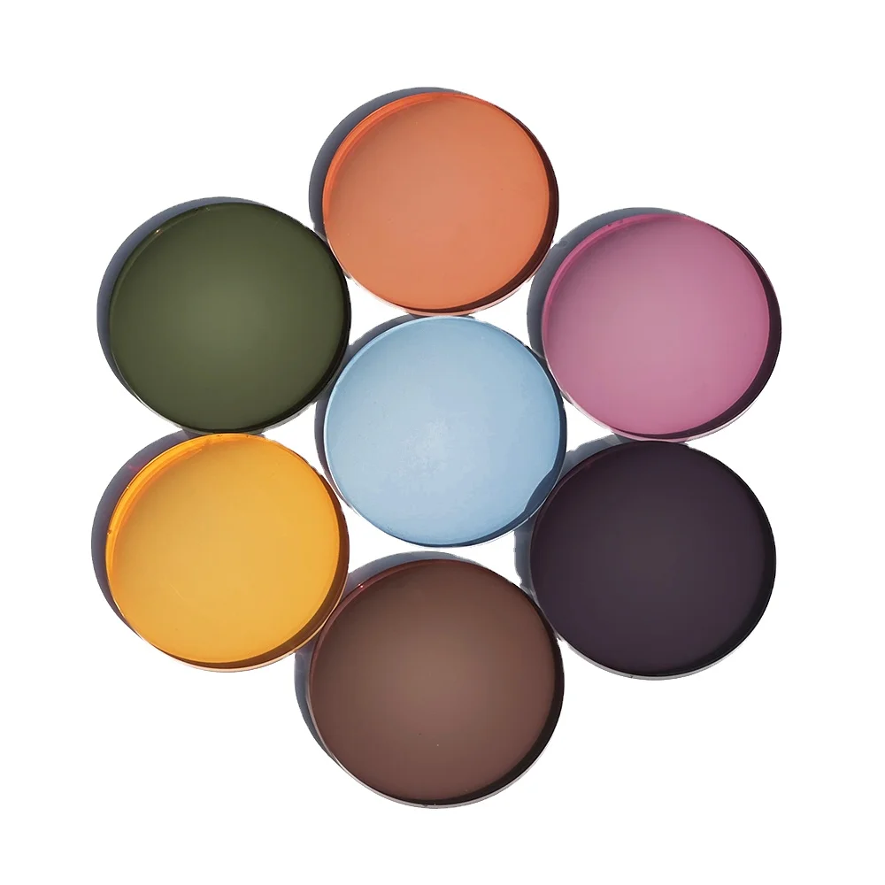 1.56 Photochromic Gray/Brown/Pink/Purple Eyewear Lens Single Vision Colorful Glasses HMC Optical Lenses for Eyes