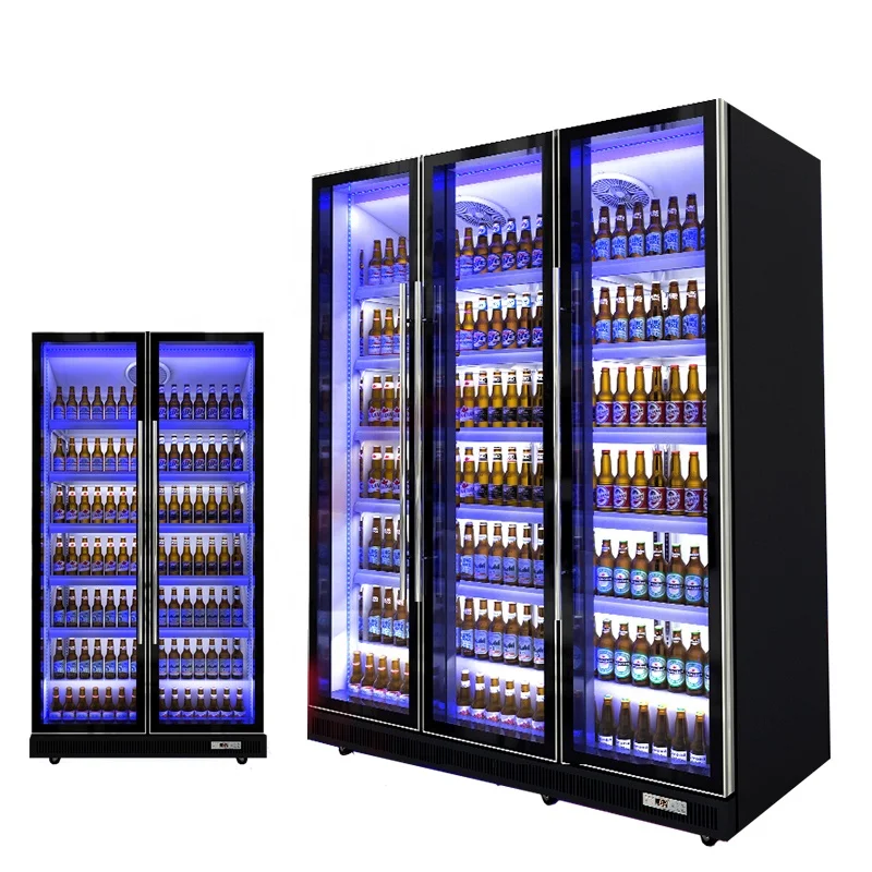 Vertical Pepsi Beverage Showcase Chiller Glass Door Fridge Refrigerator wine cooler showcase