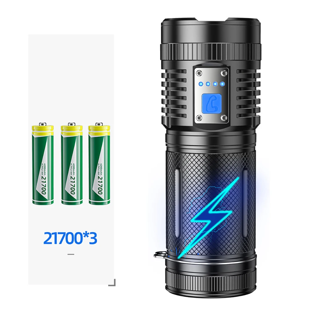 Outdoor flashlight with four gear can be changed,outdoor explore SOS light for helping Type-C input 5V-2A