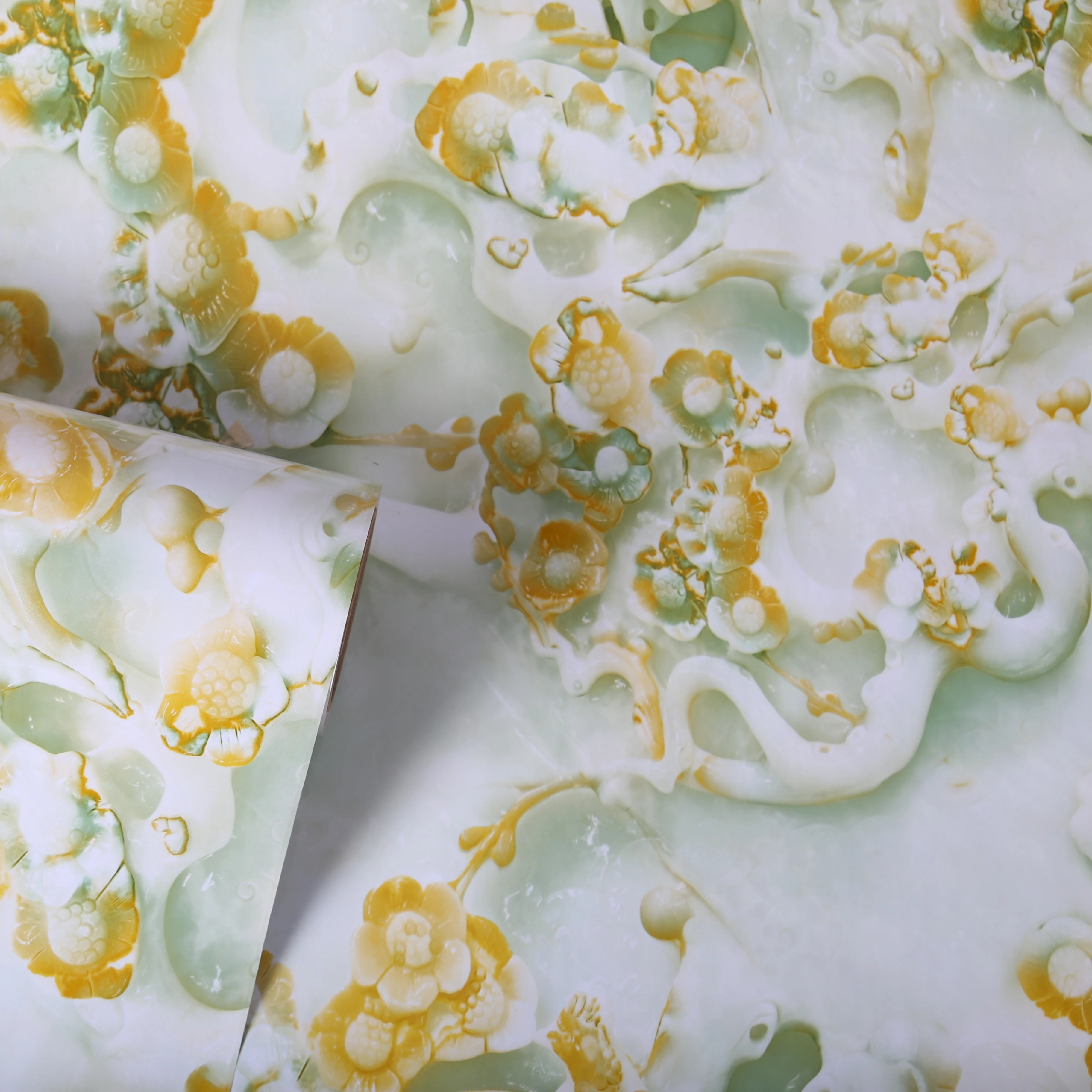 Foil 3d Marble Wallpaper for Home Decoration China Market Self Adhesive Pvc Customized Covering Decorative Surface Film