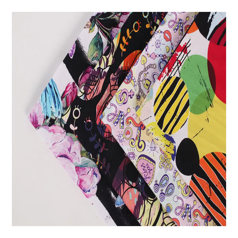 100 Cotton  High Grade Underwear Fabric Breathable and Sweaty Apparel Fabric cartoon soft custom digital print fabric