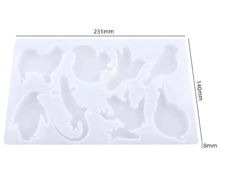 Y5722 DIY Creative cute Animal Bird Dog Lizard Frog Silicone Resin Mold