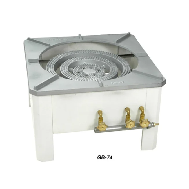 Square rounded corners high quality hot selling  steel gas burner cooker