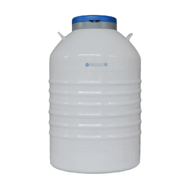 95- 175L Aluminum Liquid Nitrogen Tank  Square Racks Storage Biological Liquid Nitrogen Container