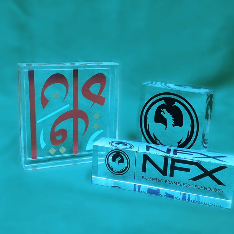 Custom Acrylic Sale Block Nameplates Signage Plaques Pop Stand Acrylic Logo Display Block