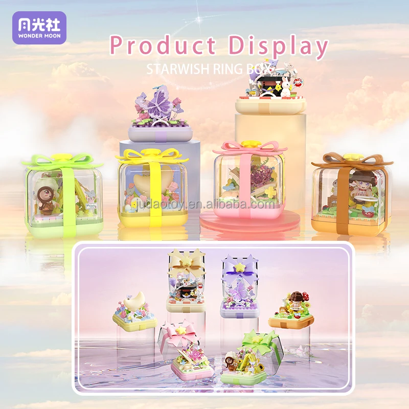 SEMBO blocks 804417 Star Wish Fingertip Assembled Ring Box Model Building Blocks Sets MOC Bricks for Girl Gifts puzzle Toys qman