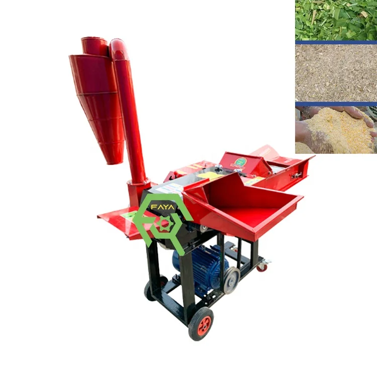 Multifunctional corn stalk/pasture/peanut seedling/bean straw shredder grain crushing machine