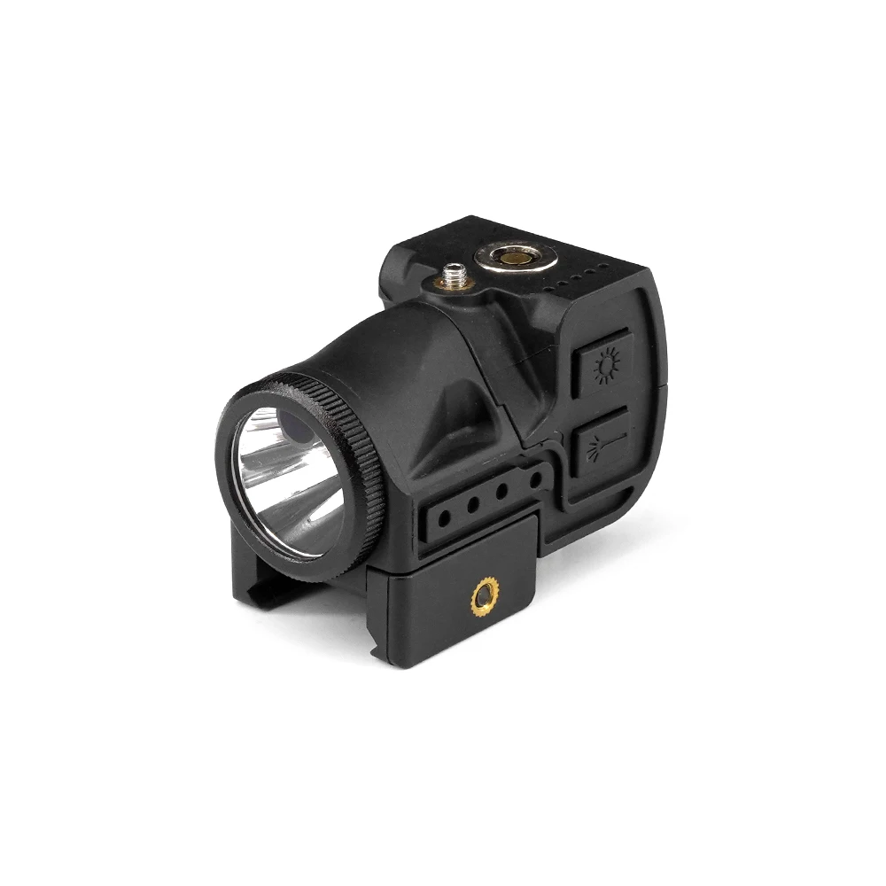 Tactical 500 Lumen LED Flashlight Red Green Laser Sight Combo Lightweight Flashlight