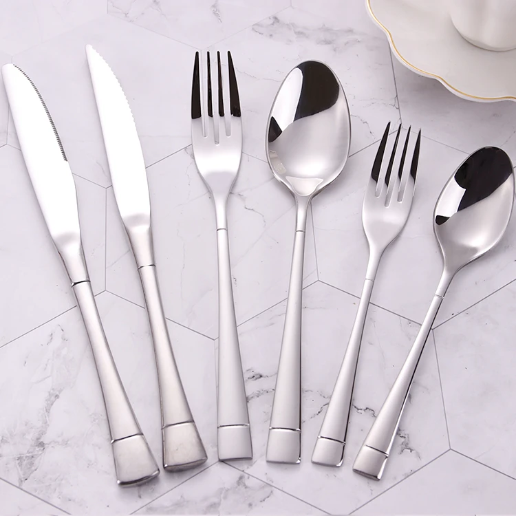 Оптовая продажа 18/8 Свадебная ложка столовые приборы из нержавеющей стали с серебряным покрытием 6 304 столовых приборов