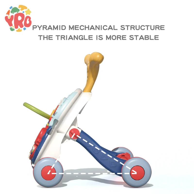 2 in 1 Multifunction Baby Learning Activity Cheap kids Musical Stroller Toy baby walker For Kids Gift