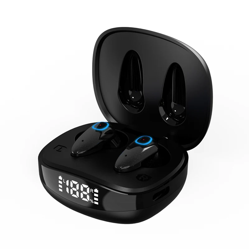 Mini Warless Display Pink Headphone TWS Stereo Touch Earbuds Music Headset BT 5.0 Type-c Bloototh Sleep Wireless Earphone