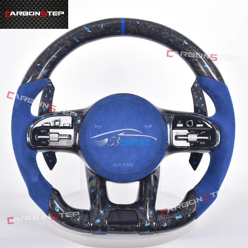 Forged Carbon Fiber Steering Wheel For Mercedes Benz AMG S Class W124 W221 W166 C300 E Class C350 CLAS550 W203 G63 W212 W222
