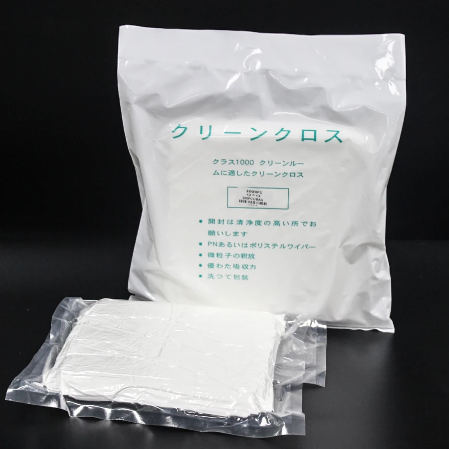 Class 1000-100 120 gsm Lint Free Cleanroom Wipes Polyester Wiper For LCD Phone