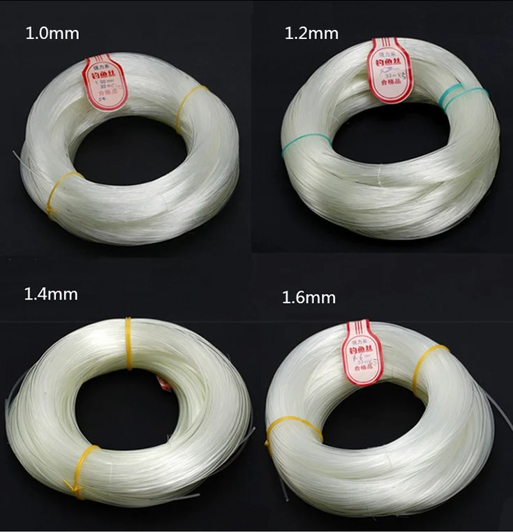 0.2-1.5mm Nylon Mono Fishing Line White KD Fishing Tools Spool Wolfgang Hilos Plastic Spool De Nylon Para Pescar Nylon Henan