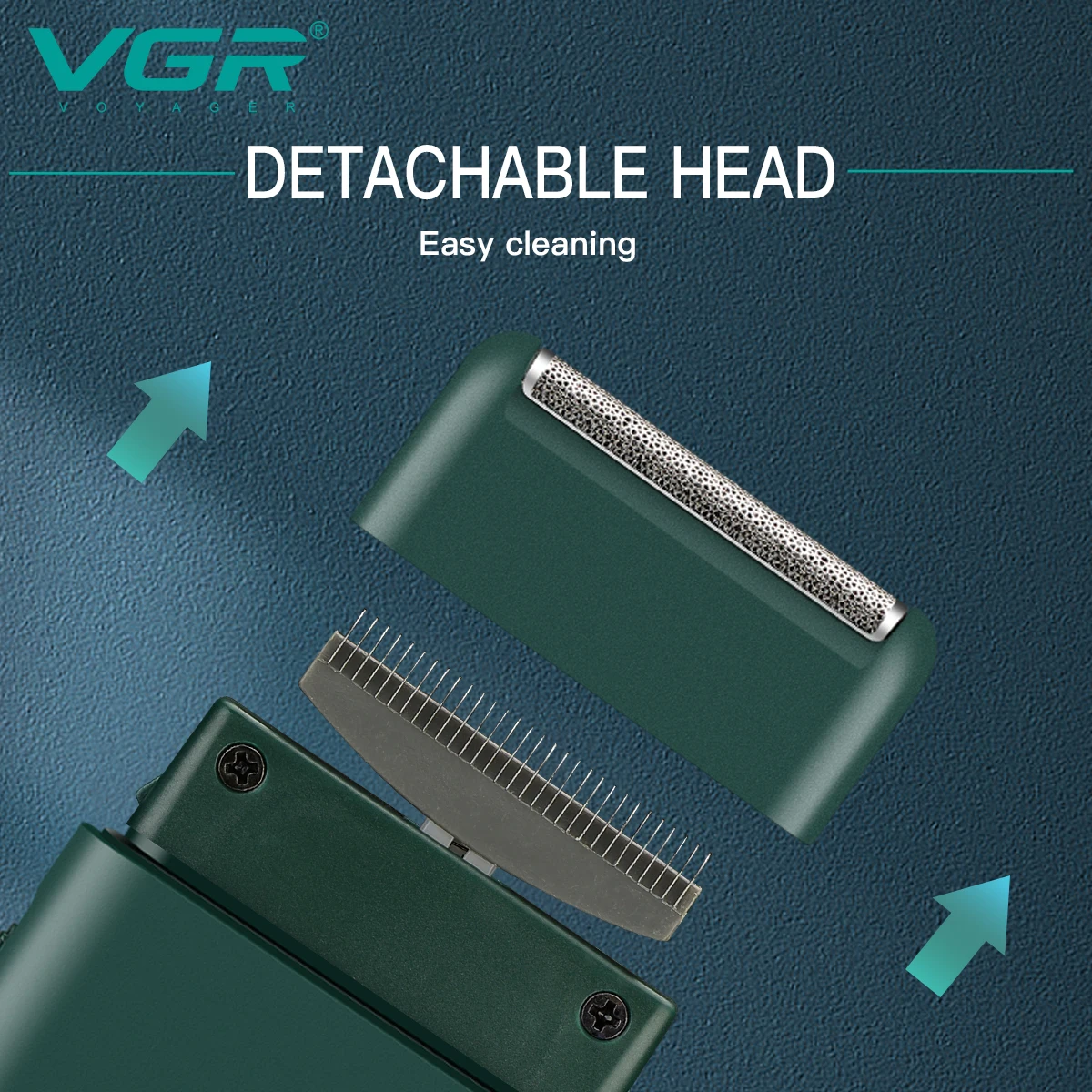 VGR V-390 Mini Portable  USB Rechargeable Mens Electric Foil Shaver Razor Facial Beard Trimmer for men
