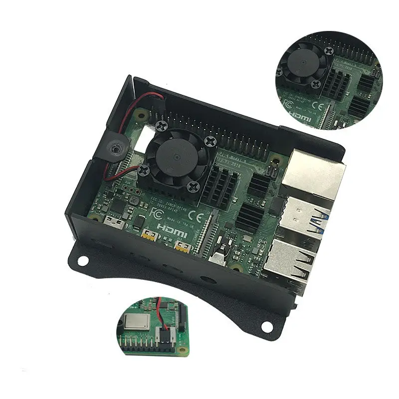 Корпус для Raspberry Pi 4 B из алюминиевого сплава с логотипом на заказ с анодированной обработкой поверхности