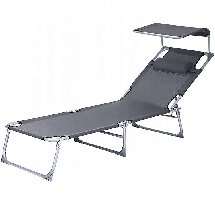 Cheap Grey Reclining Folding Garden Sunlounger Uk