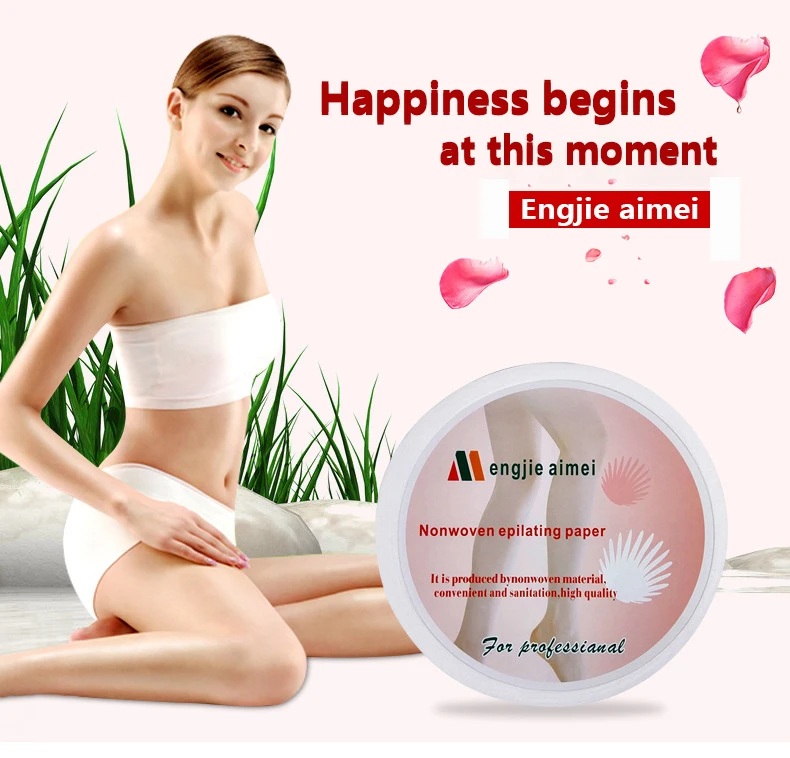 new style 2021 Hair removal body disposable cotton non-woven paper hair removal wax strip roll