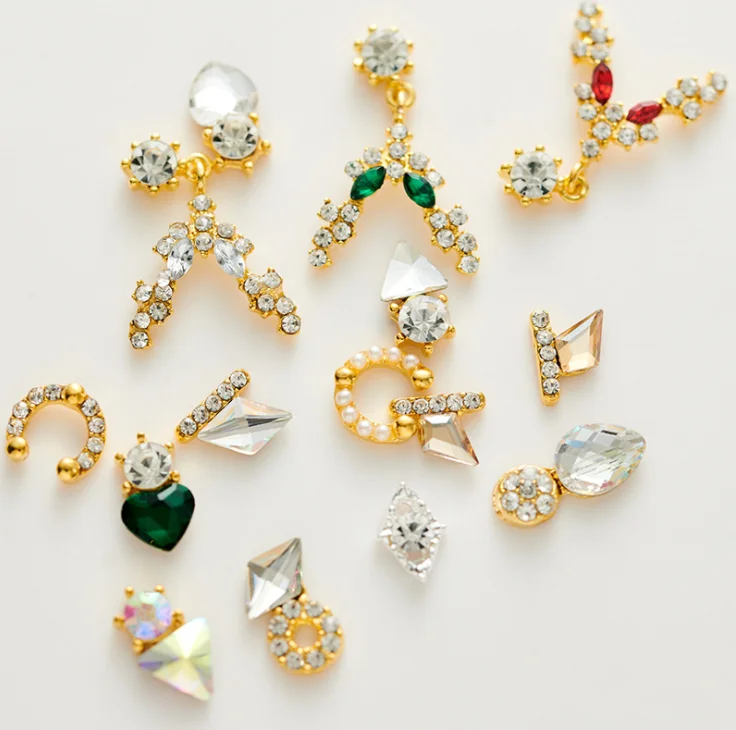 Новые аксессуары для ногтей, сплав, горный хрусталь, кулон в форме кристалла, бриллиант, сердце, капля, бриллиант для ногтей