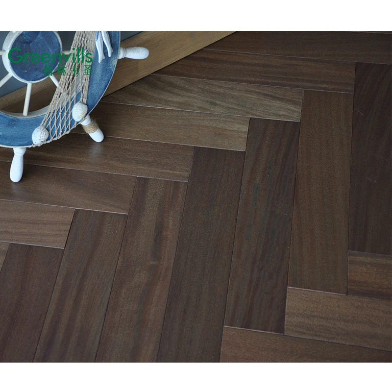 Деревянный паркет в елочку, 90 градусов, 18 мм