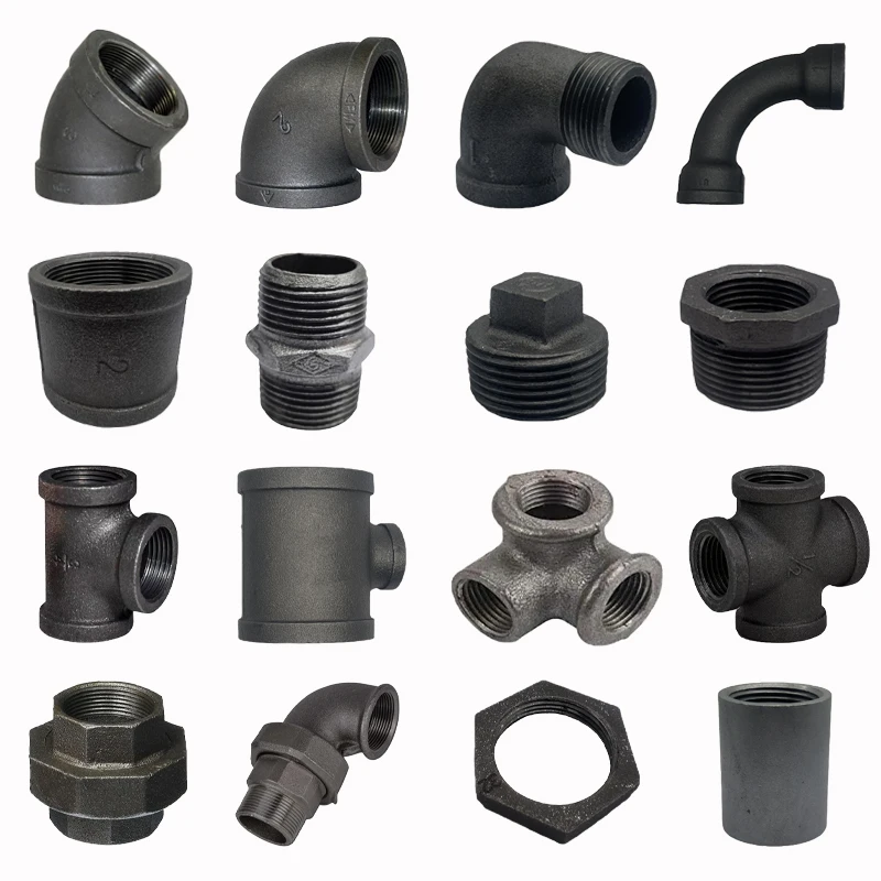 Thread Female Crosshead Wholesale Price Heavy Type BSPT Bushing Black Malleable Iron Pipe Seamless Fittings