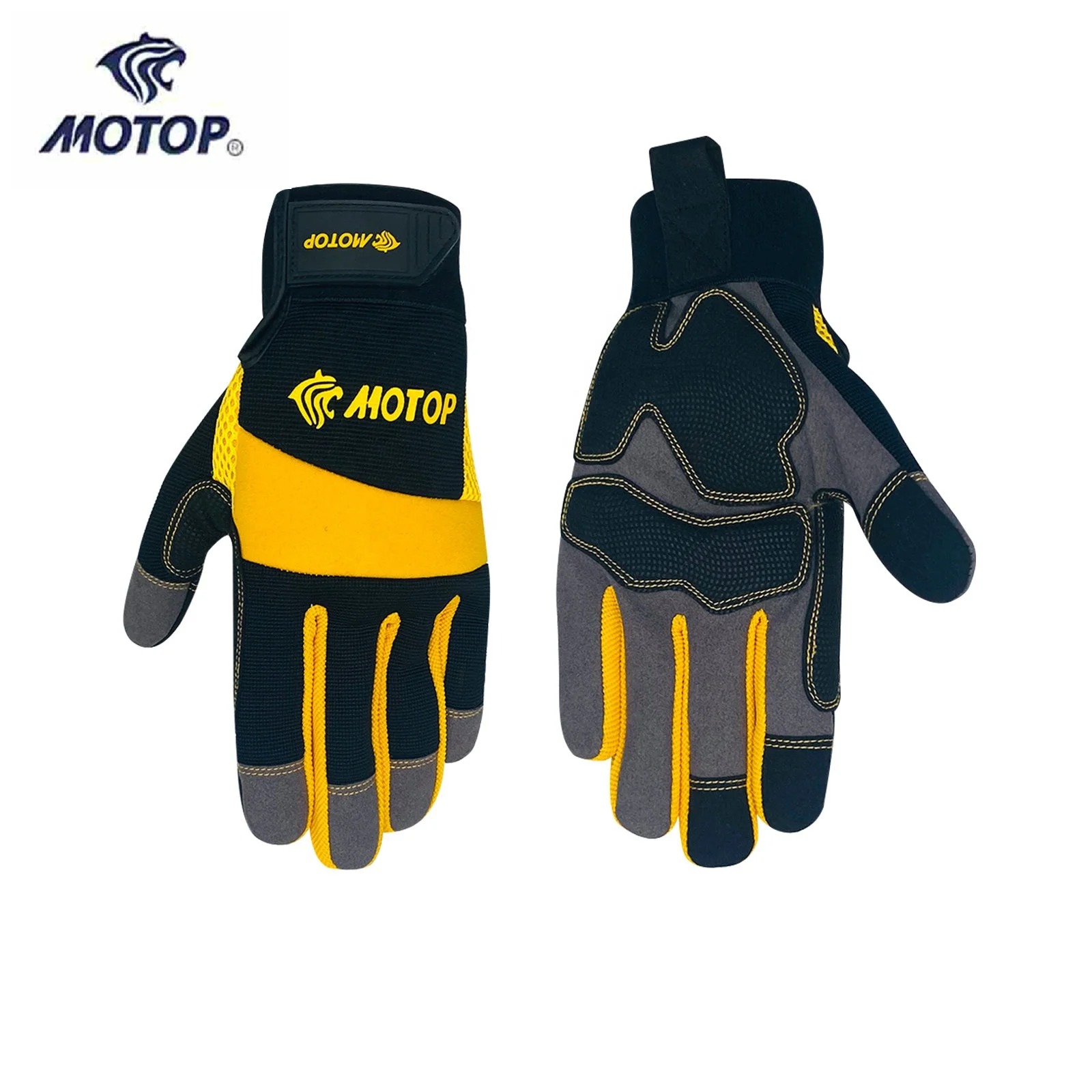 MOTOP Latest Design  EVA padding Synthetic leather Mechanic Safety Protective Glove