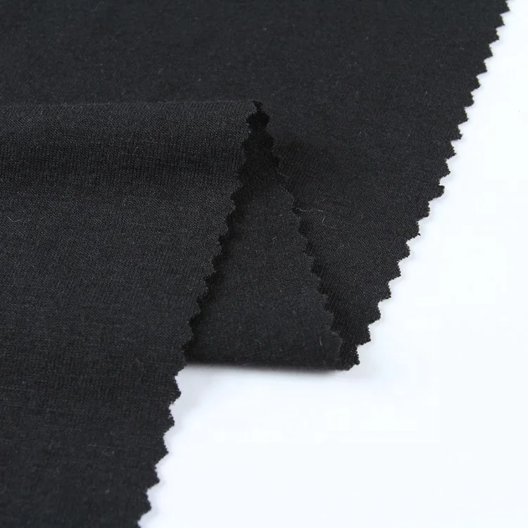 Самые популярные трикотажные дышащие черные Стрейчевые Трикотажные изделия из полиэстера и вискозы