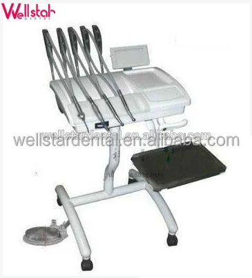 Easy operation Dental unit Mobile/portable dental unit with top mounted tray dental curing light