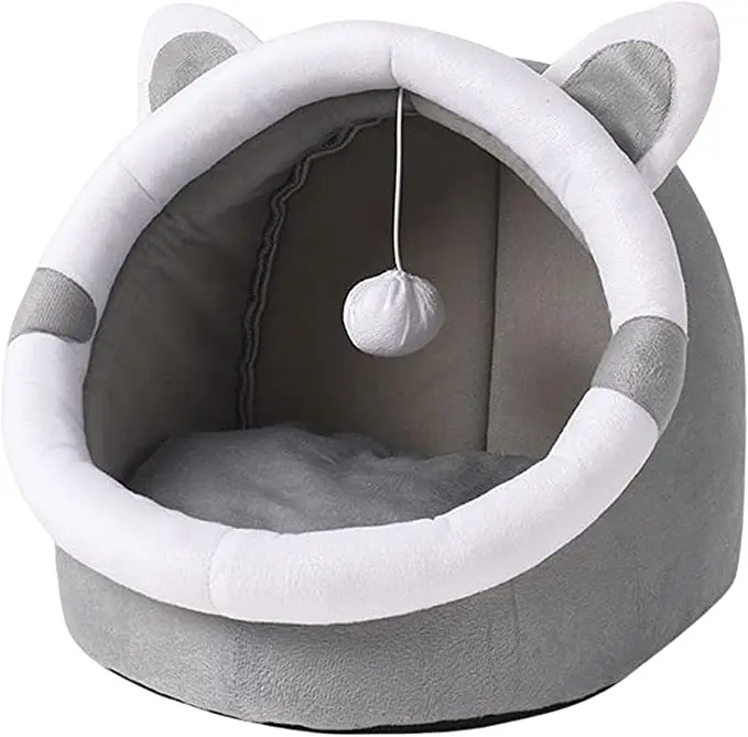 Cat Bed Cozy Cave Soft Textile Cotton Cute Pet House Washable Removable for Cats and Small Dogs Four Seasons Warm Pet Bed