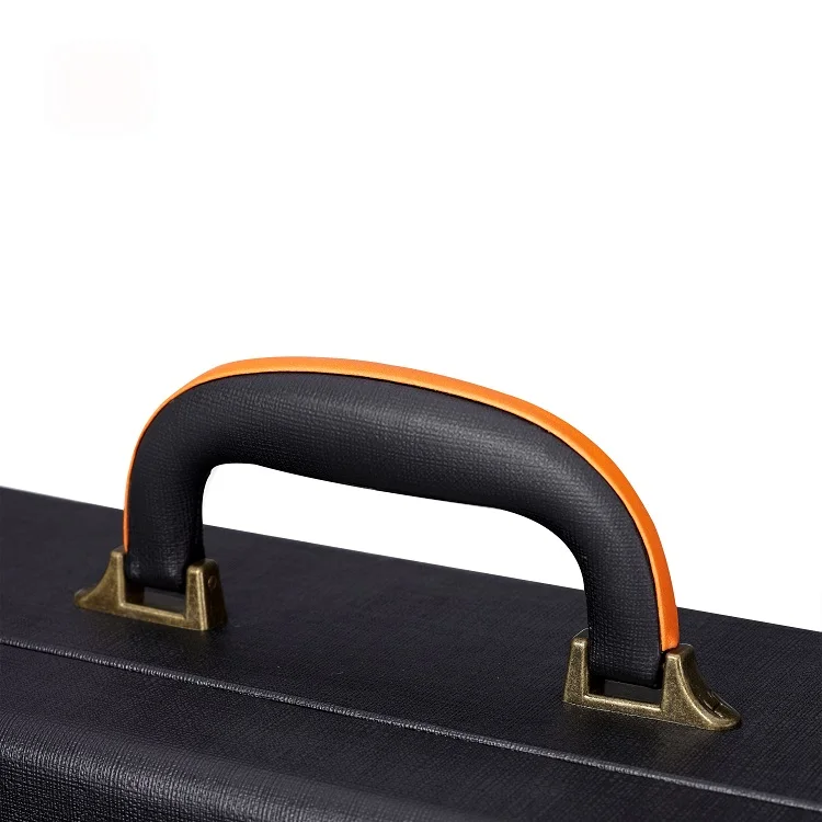 Elegant PU leather 4 bottle dimensions carton red wine box with handle