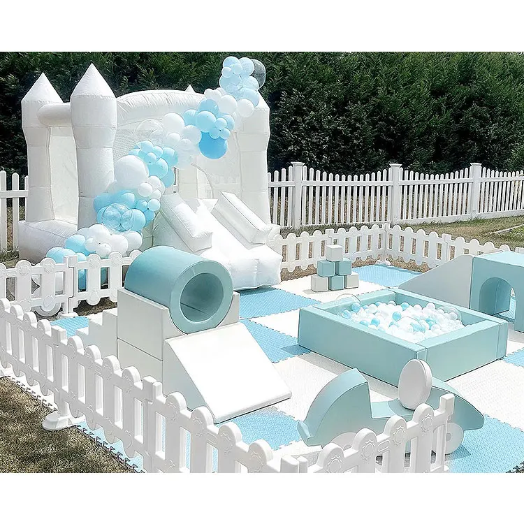 Indoor kids soft play sets outdoor soft play equipment ballpit inflatable bounce castle house toys