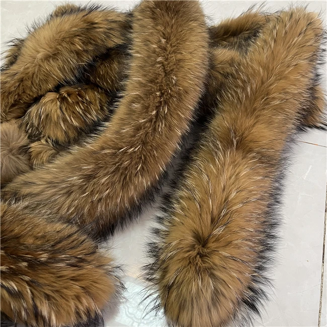 100% Genuine Raccoon Fur Stripes
