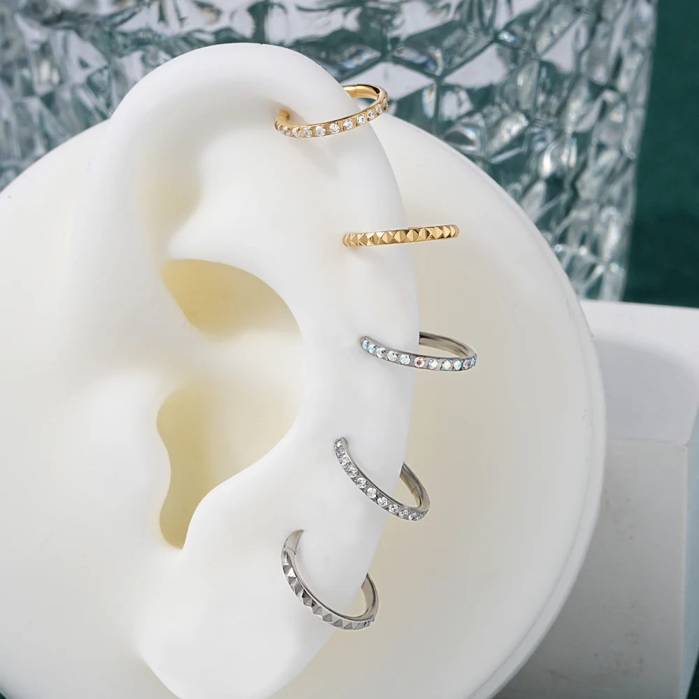 Fashion nickel free hypoallergenic piercing titanium hoop nose rings titanium body jewelry Piercings Ring Nose Piercing Jewelry