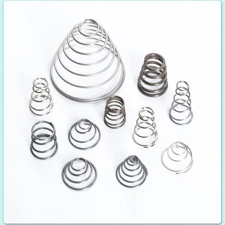 Heli spring Manufacturer custom sliver black small conical  stainless steel tower type spring