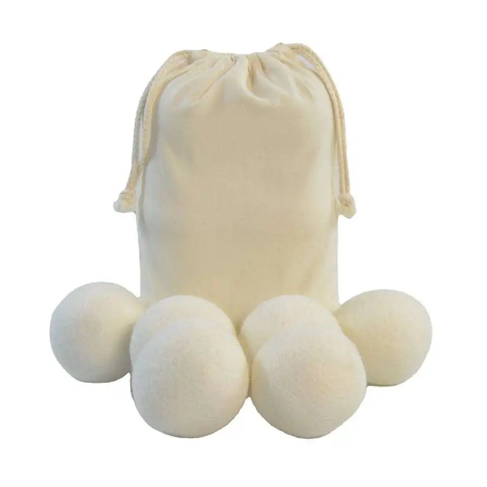 Custom Logo Laundry Dryer Balls, XL Handmade Organic Wool Dryer Balls Laundry Chemical Free, Unscented wool drying balls