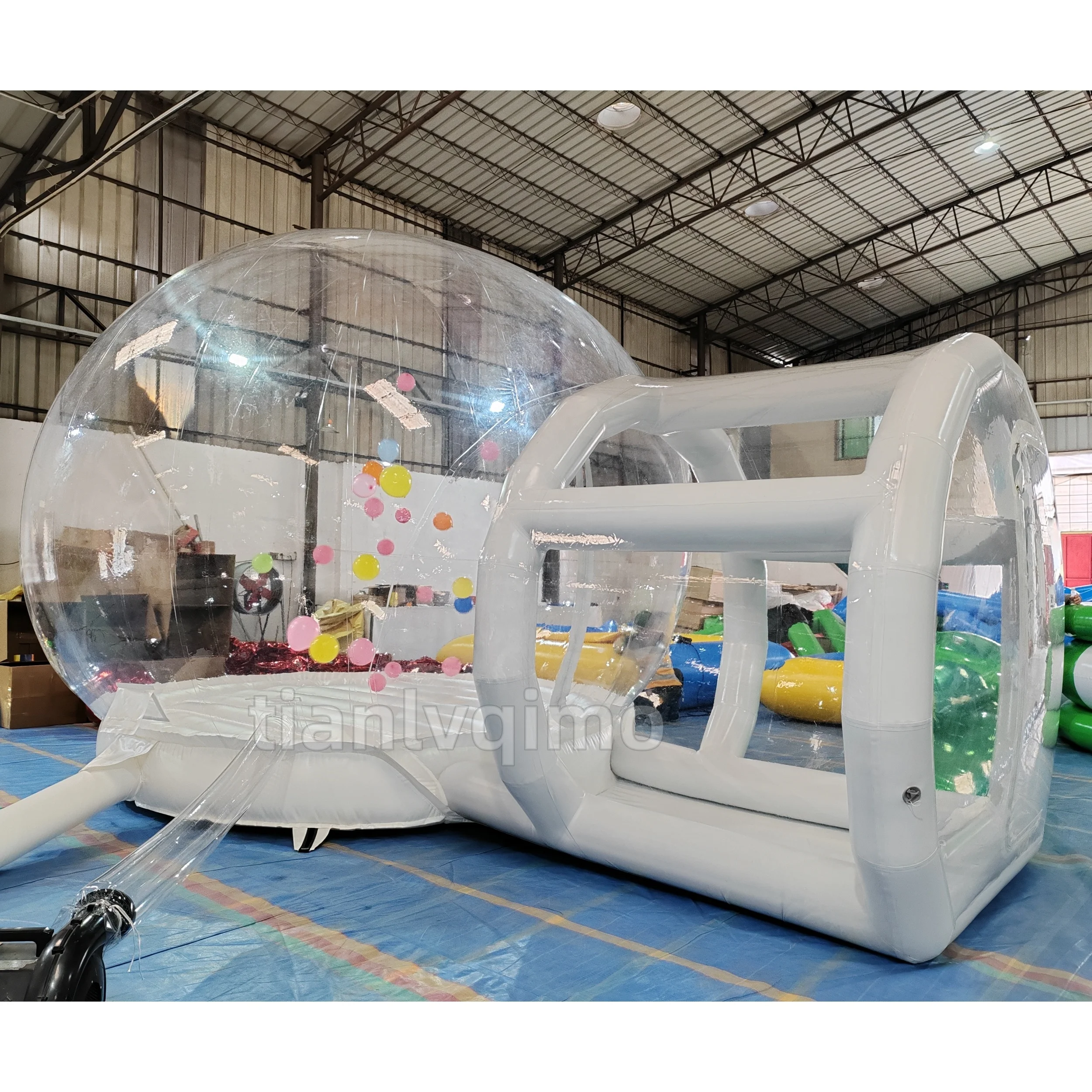 Custom Dome Transparent Bubble House PVC Inflatable Pipe Bubble House Bounce Tent