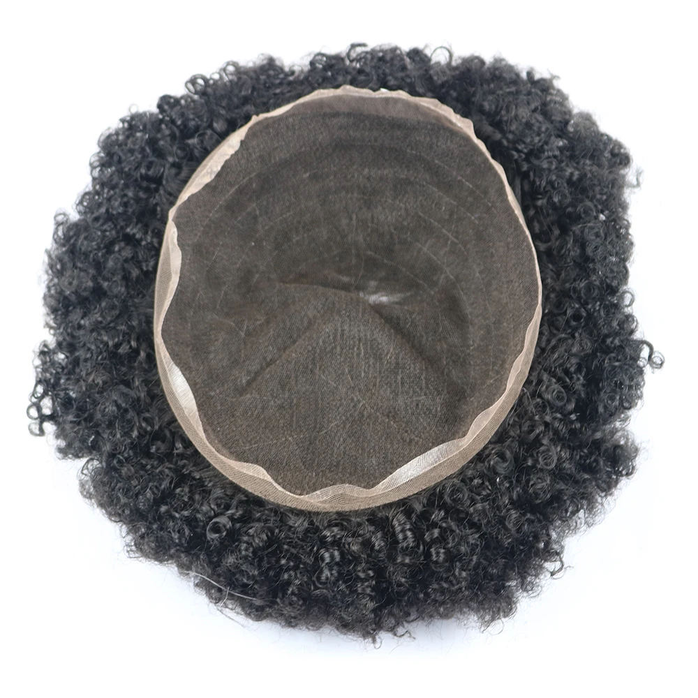 10MM Toupee For Black Men Human Hair All Transparent Lace Man Weave Balding Mens Custom Hair Unit 8X10inch Male Hair Replacement