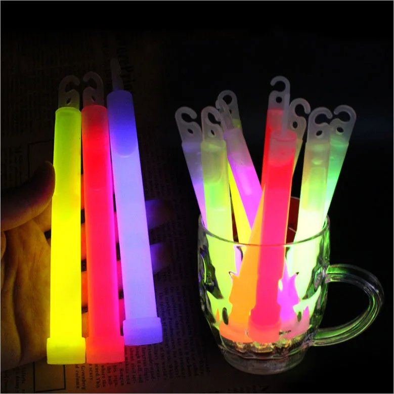 6 inch glow sticks with hooks glow glow sticks outdoor camping concert hand sticks