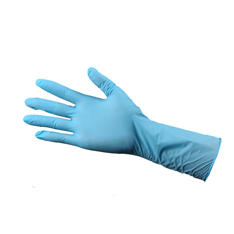 In stock  blue nitrile examination exam gloves powder free latex free size L