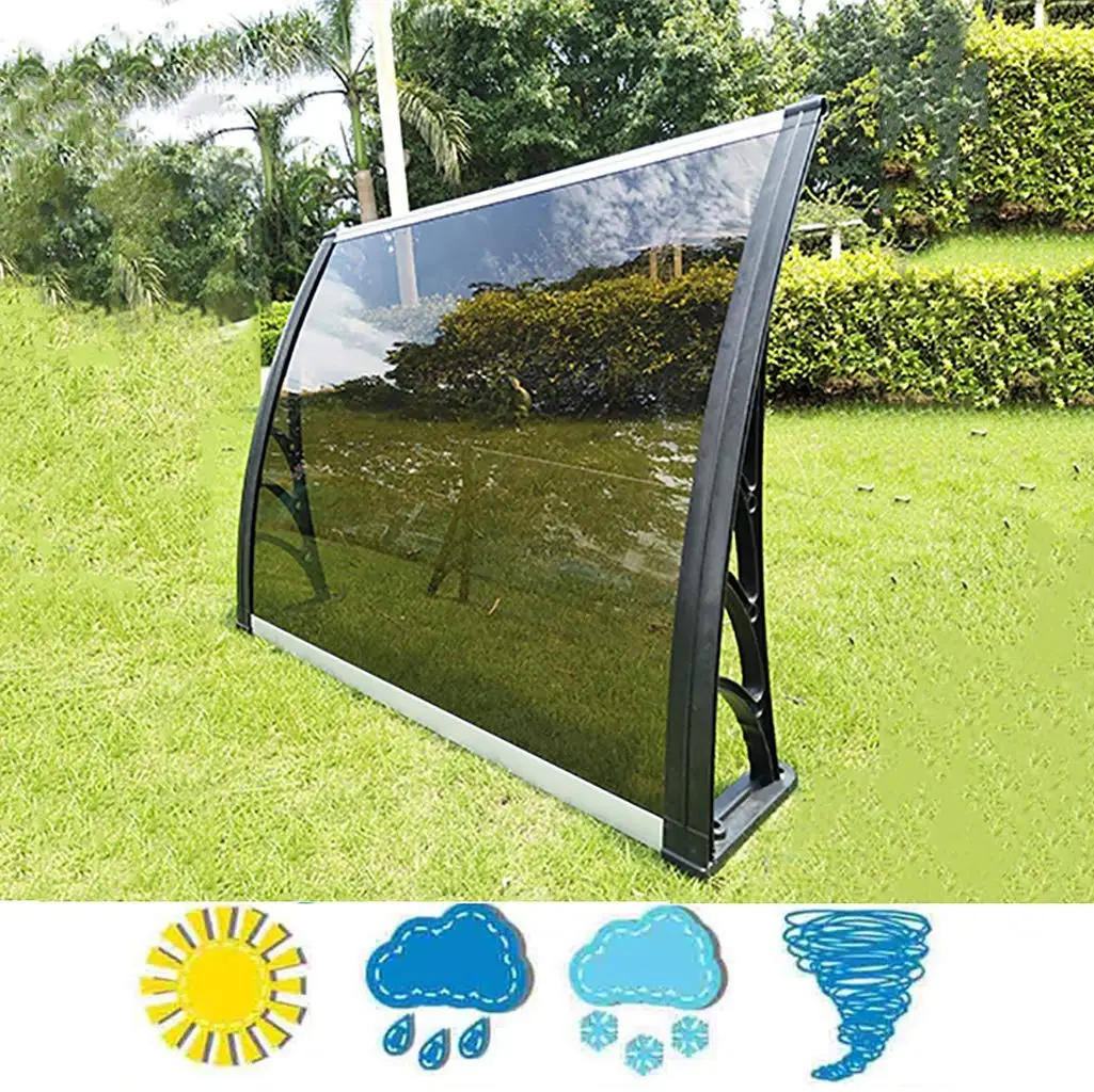 Amas 100*240 см алюминиевый кронштейн навес поликарбонатный передней двери навесы для