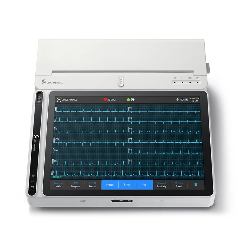 AI Analysis Electrocardiogram Smart ECG Monitor 12 lead Computer Multichannel ECG Machine