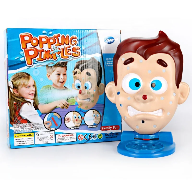 Novelty Toys Popping Pimple Parent-Child Board Funny Family Party Games Simulate Face Shape Squeeze Acne Toy