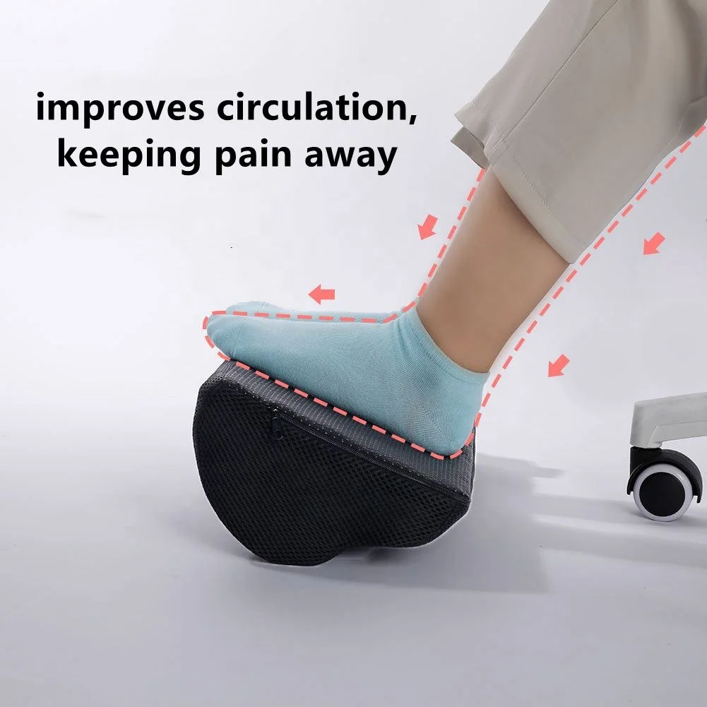 Office Cushion Accessories Foot Rest Ergonomic Memory Foam Washable Cover Foot Stool Pillow