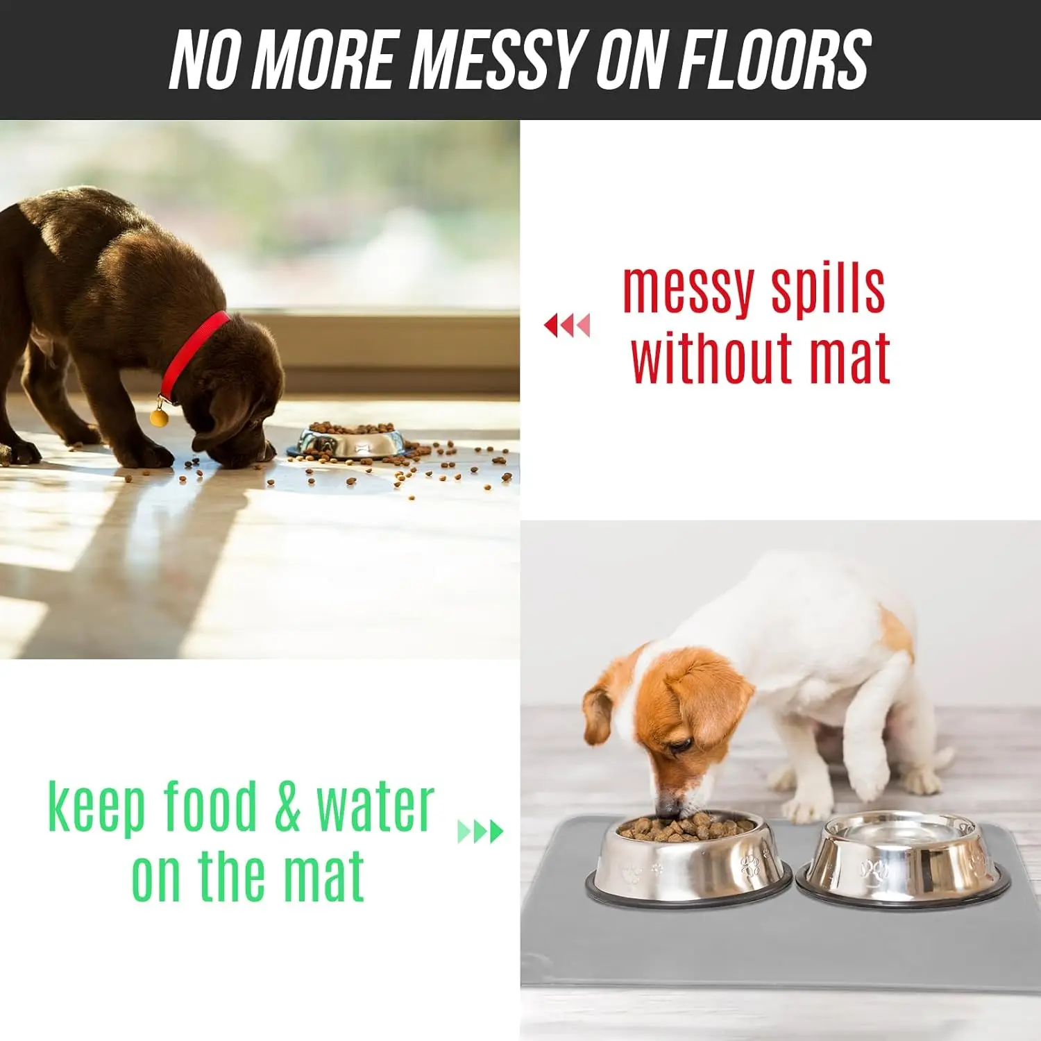 48x30CM Waterproof Reusable Washable Silicone Pet Mat Non-Slip Dog Mat For Food And Water Pet Feeding Mat pet tray