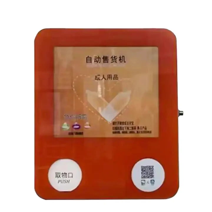Small wall mounted QR code payment adult condom tissue Vending Machine for retail items